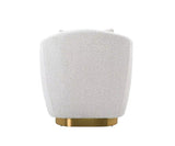Aria Occasional Chair Boucle Ivory Brass Base