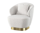 Aria Occasional Chair Boucle Ivory Brass Base