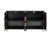 Calliope Sideboard 4 Doors Black