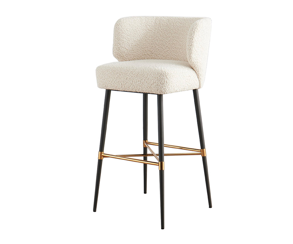 Aria Bar Stool Boucle Ivory