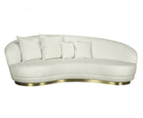Alexa Curved Sofa WIth Brass Base