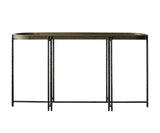 Logan Console Table Wood Bronze Legs